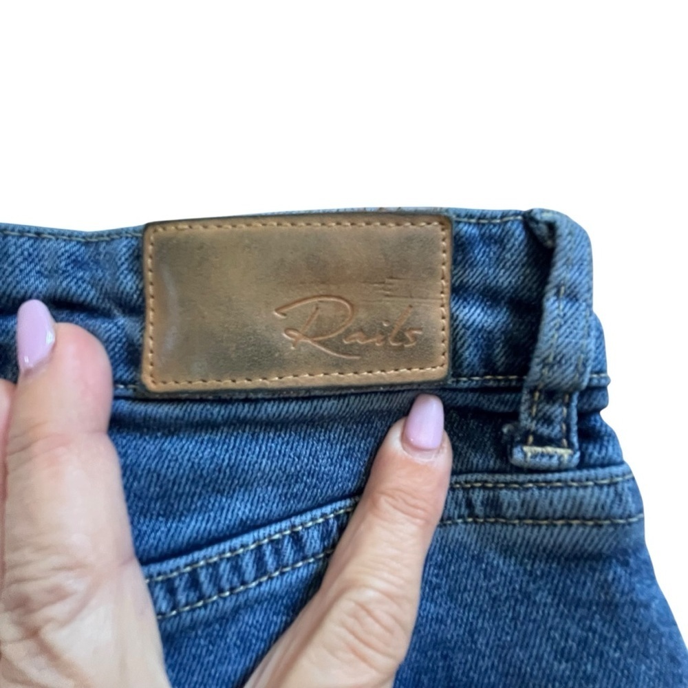 Rails The Topanga High Rise Straight Button Fly Denim Blue Jean SZ 32 - Picture 12 of 15